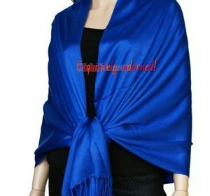 COPY - PASHMINA STYLE WRAP/SCARF - Royal blue